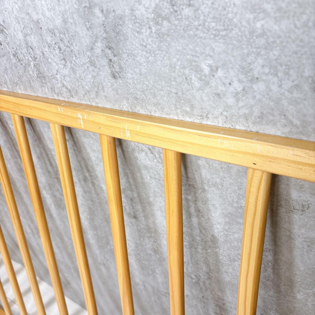 【状態良好】大和屋 yamatoyaトール Wオープン ベビーベッド ナチュラル