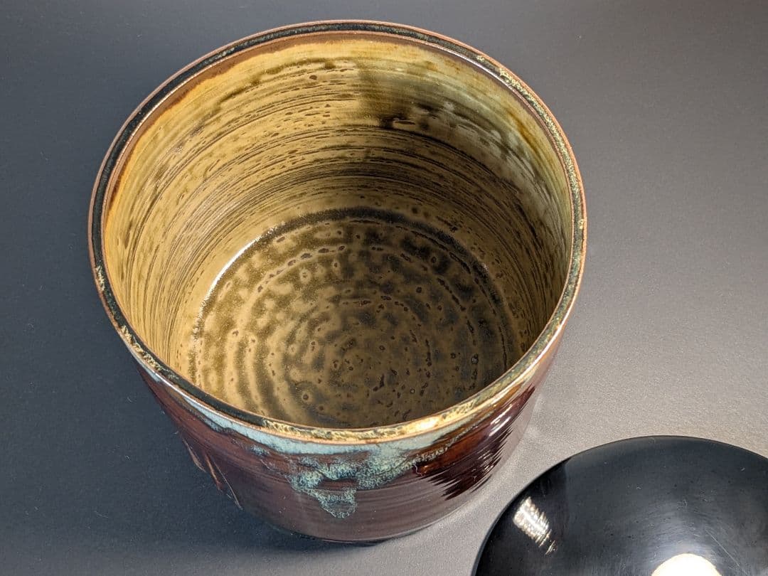 【別作】高取焼　十四代亀井味楽　高取耳付茶入　水指　セット