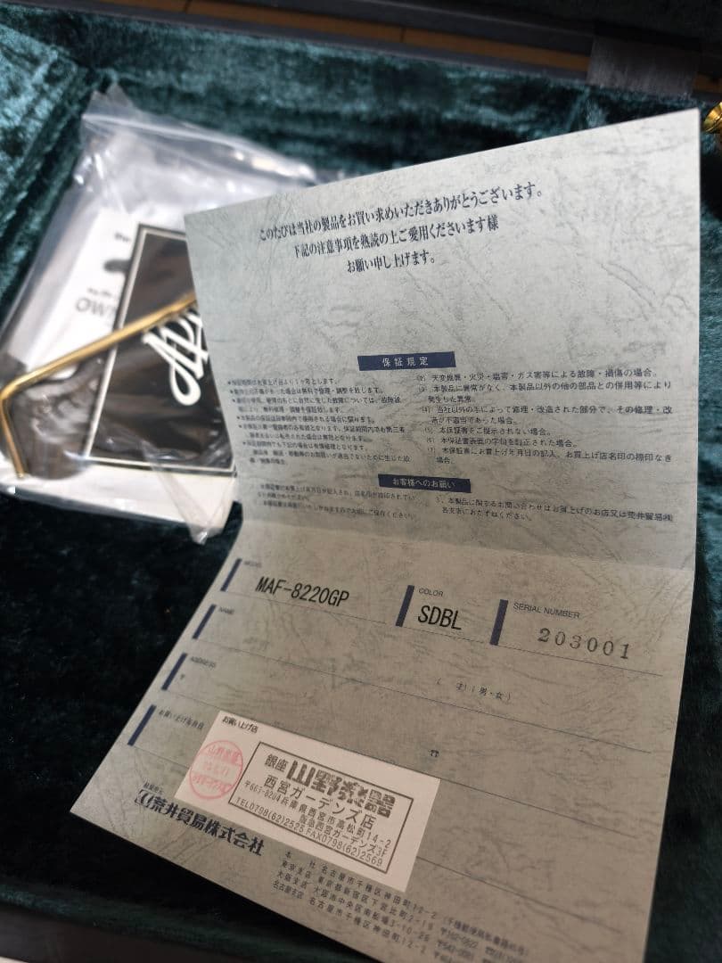 APII MAF-8220GP SDBL ステンレスフレット打ち替え済 美品