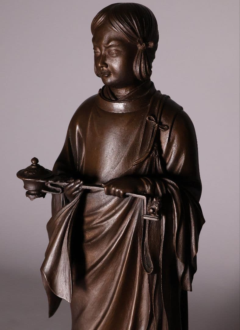高村光雲 原型銅製「聖徳太子御考養之像」 和宗総本山四天王寺監修 【MA618】