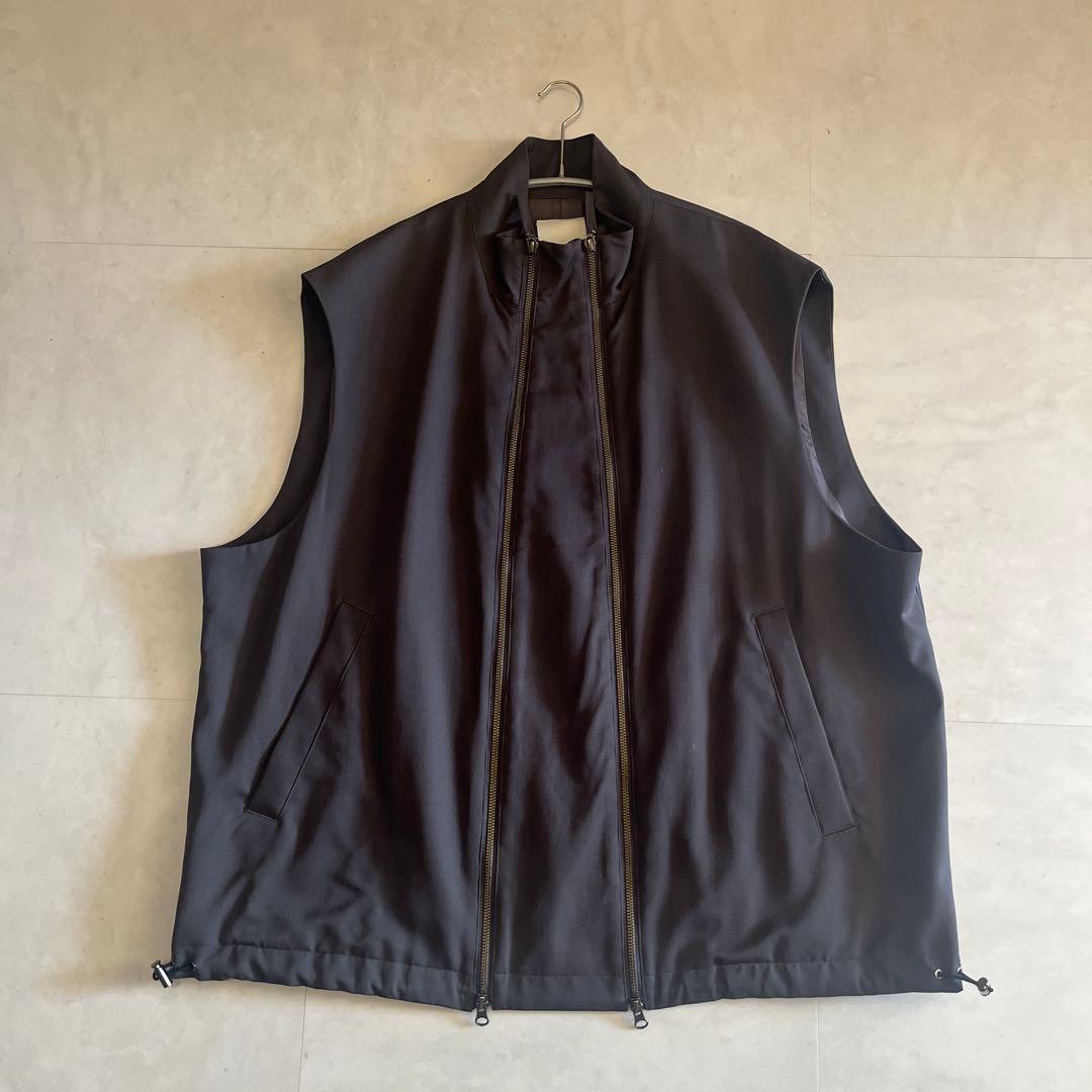 UJOH グレー ダブルジップベスト