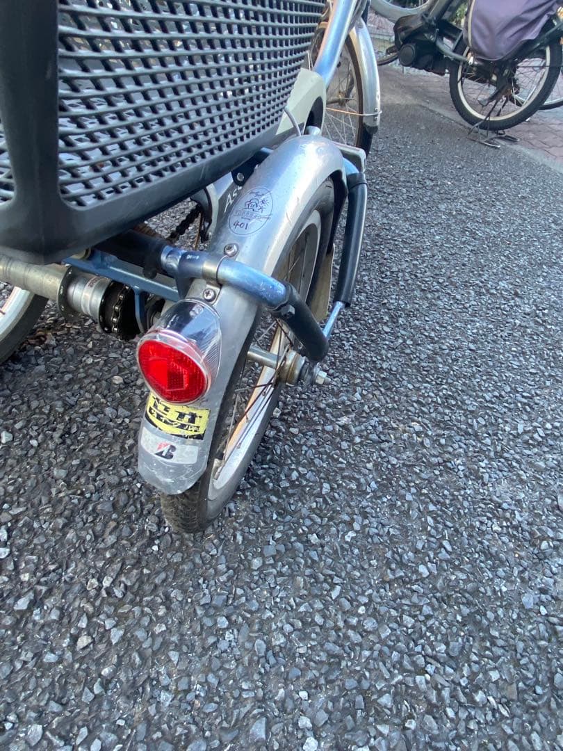 ブリヂストン充電　電動アシスタワゴン三輪車 ブルー