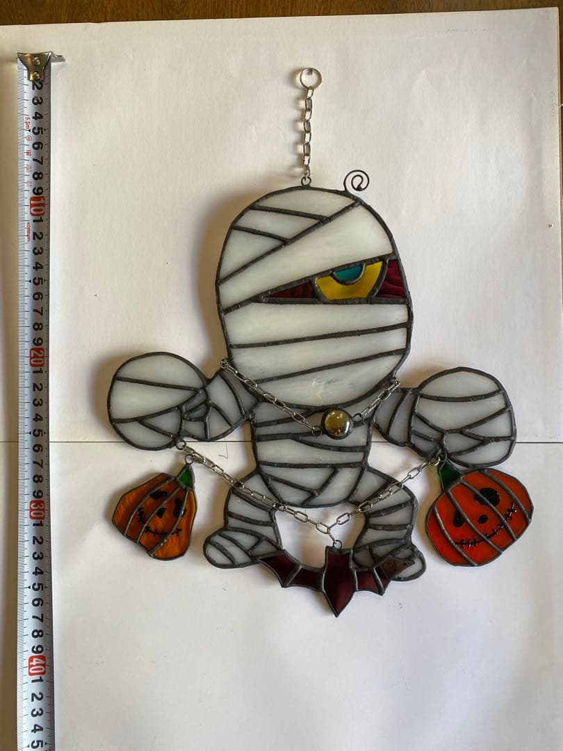 ステンドグラス　ハロウィン　ミイラ