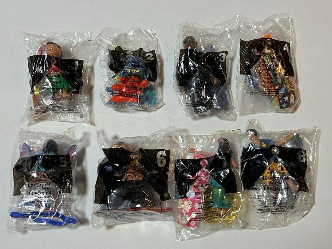 マクドナルド　米国ハッピーセット　2002年 リロ＆スティッチ　8個セット