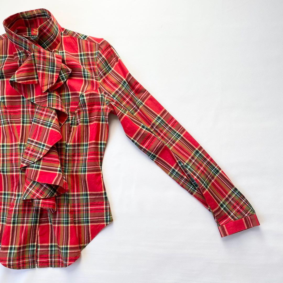 【美品】ヴィヴィアンウエストウッド　ブラウス　フリル　オーブボタン　イタリア製