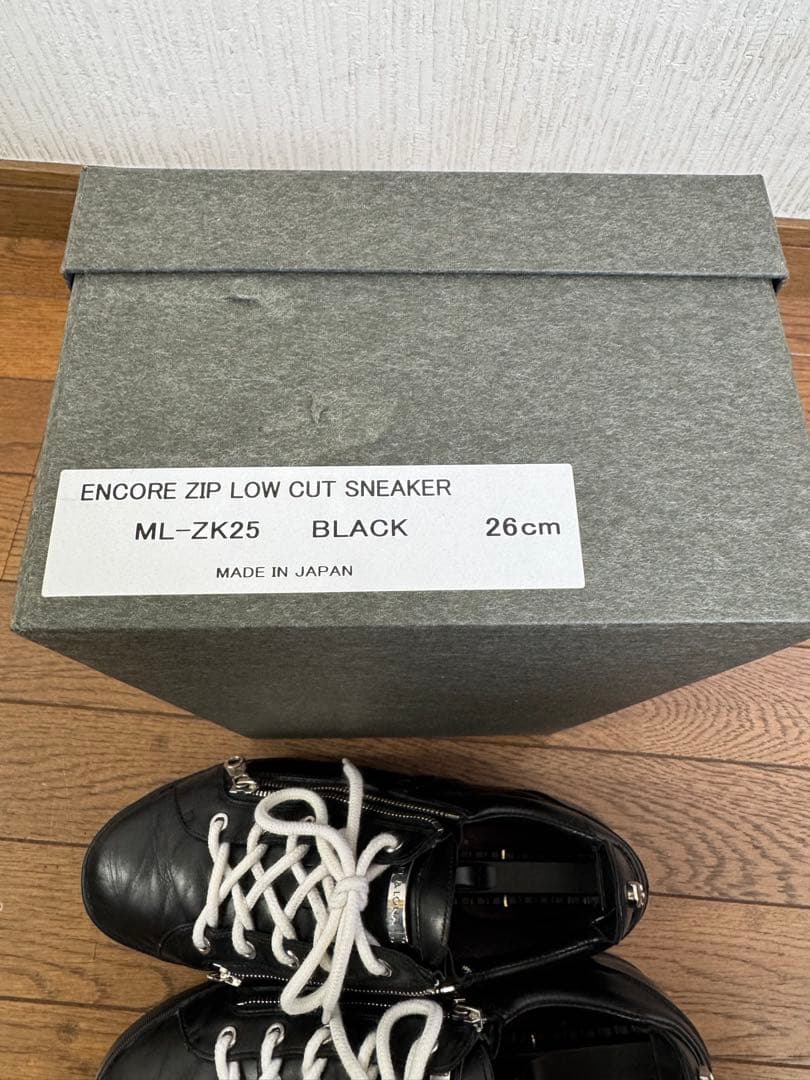 シューズ(男性用) MARK&LONA ENCORE ZIP LOW CUT SNEAKER