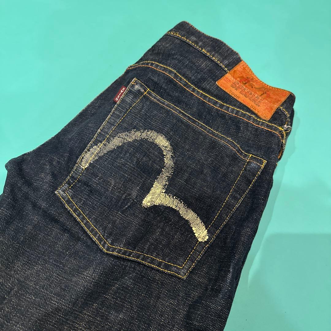 EVISU デニムジーンズ カモメペイント 濃紺