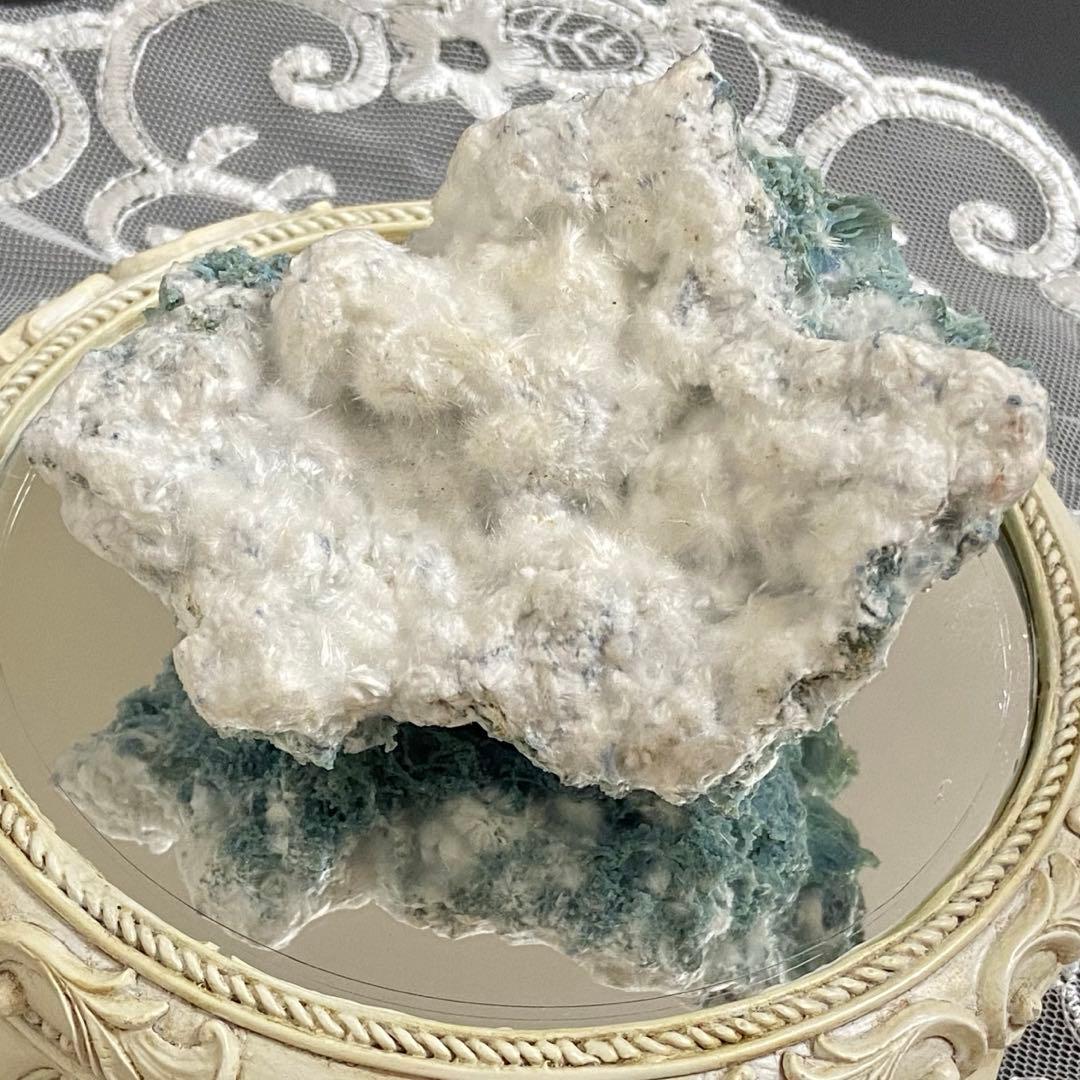 ブルーカルセドニー　モルデナイト　共生鉱物標本　原石鉱石　天然石　ストーン