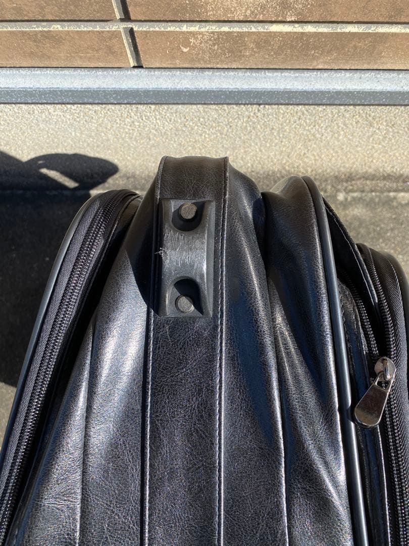 【希少】ダレスバッグ型キャリーバッグ オールレザー ブラック 自立型 2段階