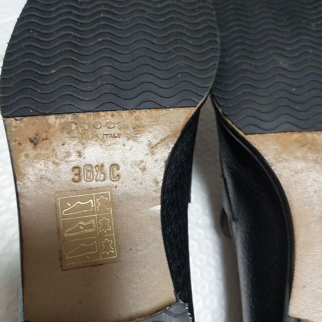 GUCCI 　ホースビット　ブラック ローファー 金具付き