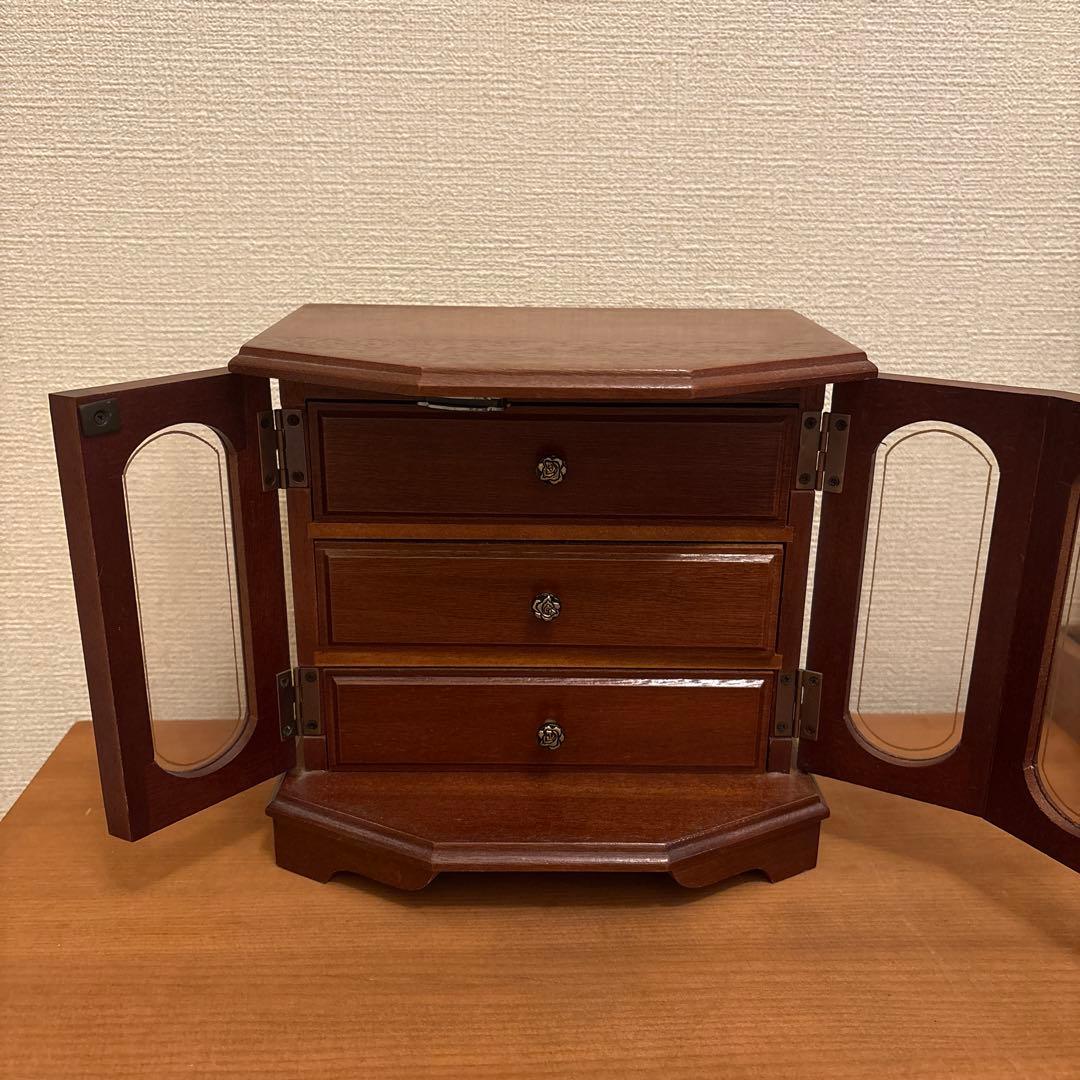 木製アクセサリーケース　小物棚　アンティーク