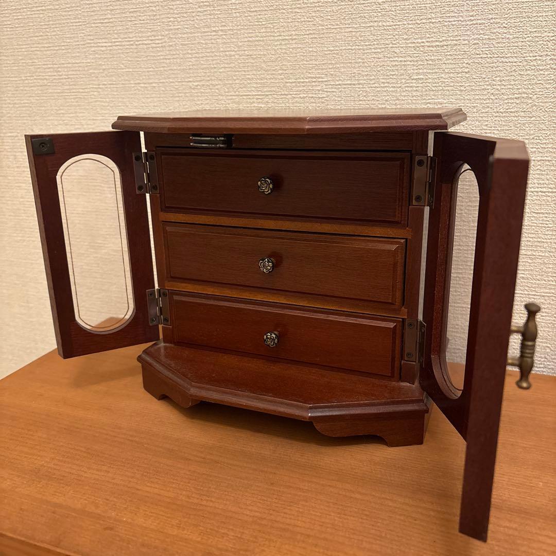 木製アクセサリーケース　小物棚　アンティーク