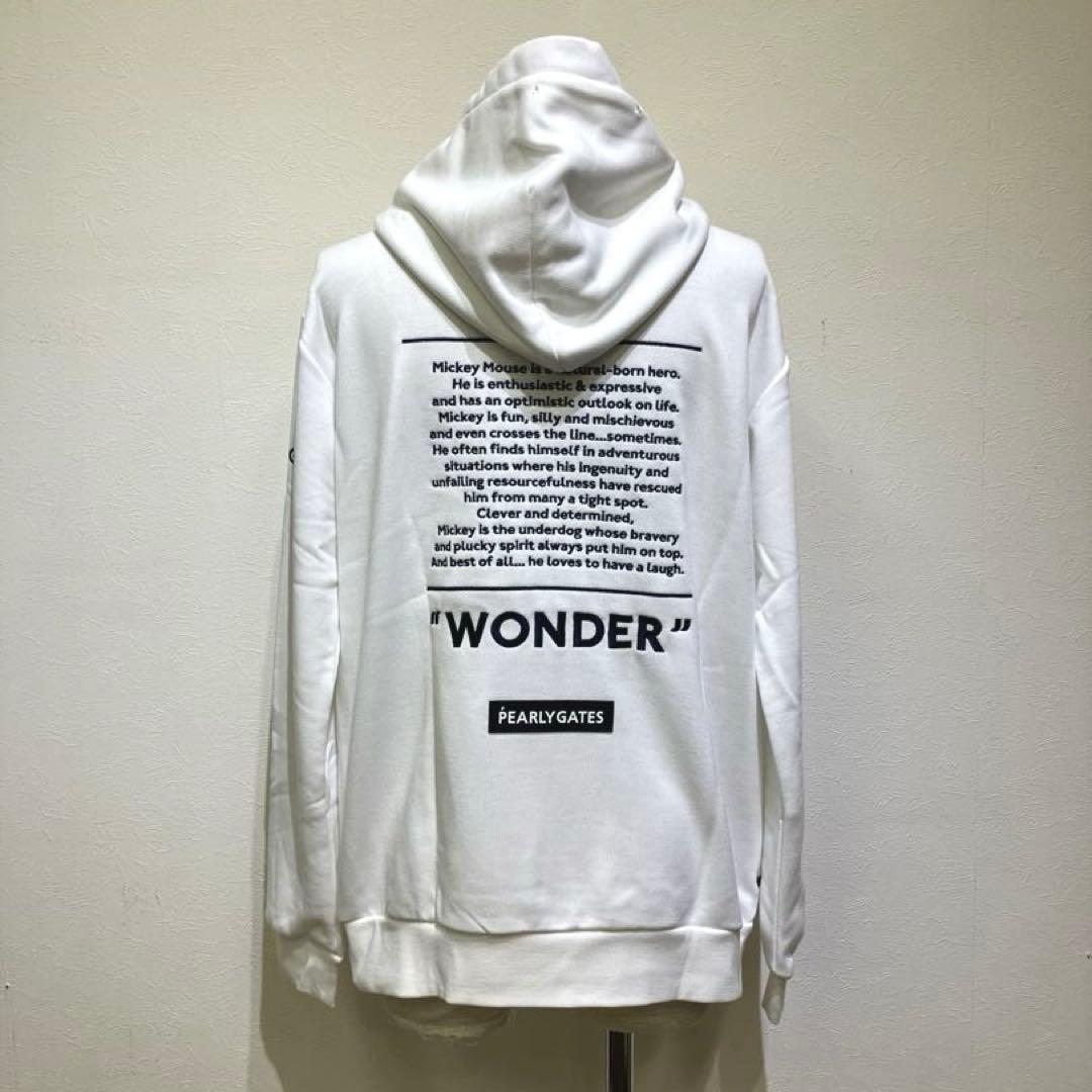 PEARLY GATES フード付きホワイトパーカー　サイズ2 Disney