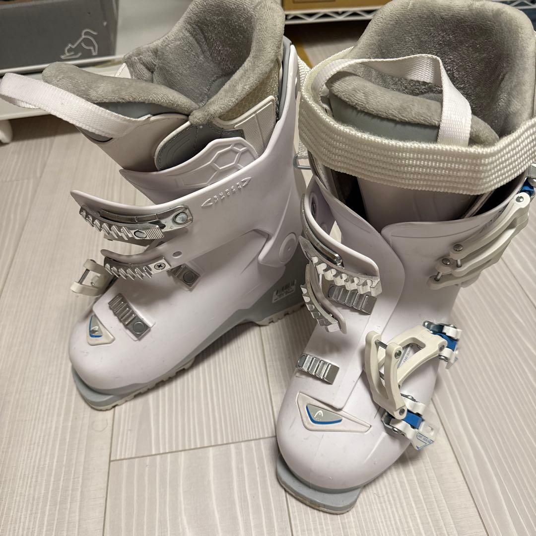 【美品】HEAD 女性用スキーブーツ ホワイトサイズ23cm