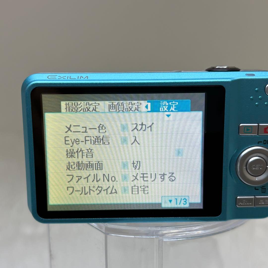 美品　CASIO カメラ　EX-Z90 充電器　ブルー　コンデジ　動作品