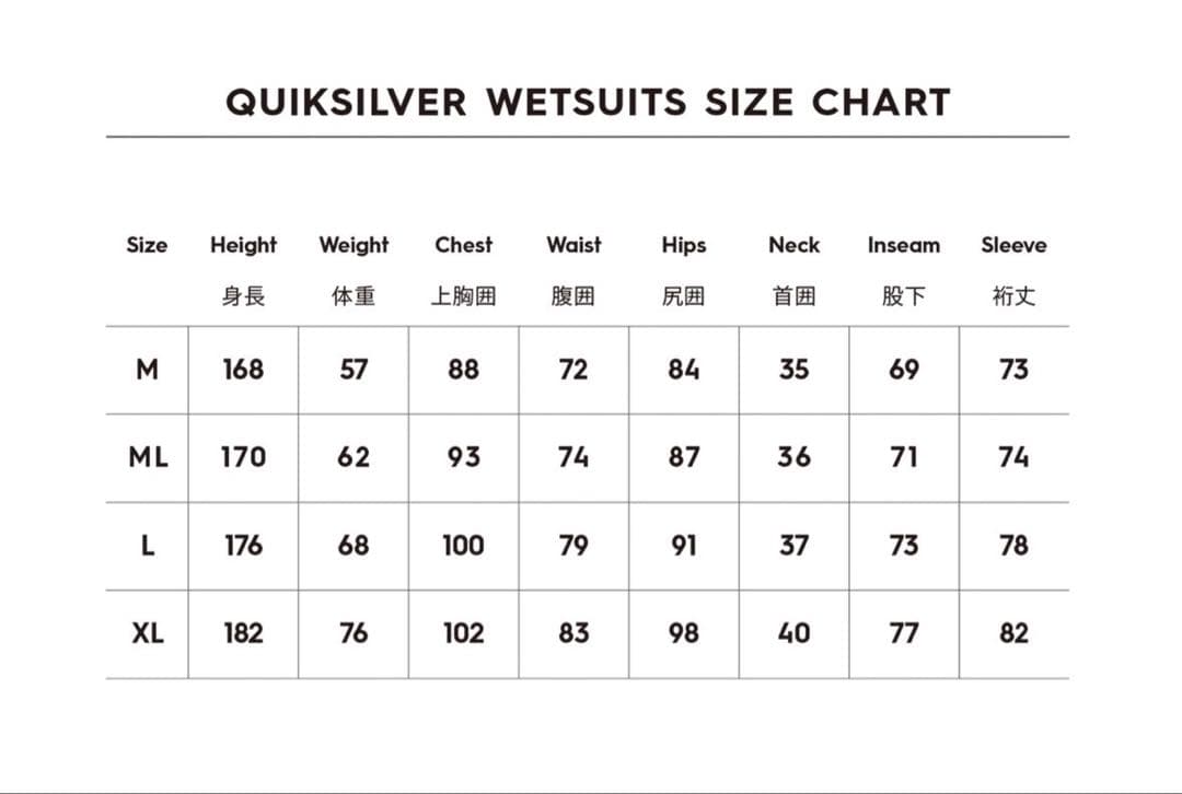 Quiksilverクイックシルバー5×3mm セミドライメンズXL相当オーダー