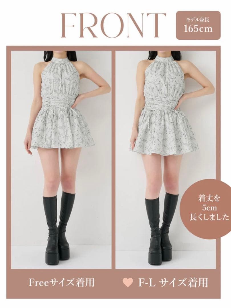 新品・未開封♡Darich♡アメスリギャザーフレアミニワンピース　(Free)