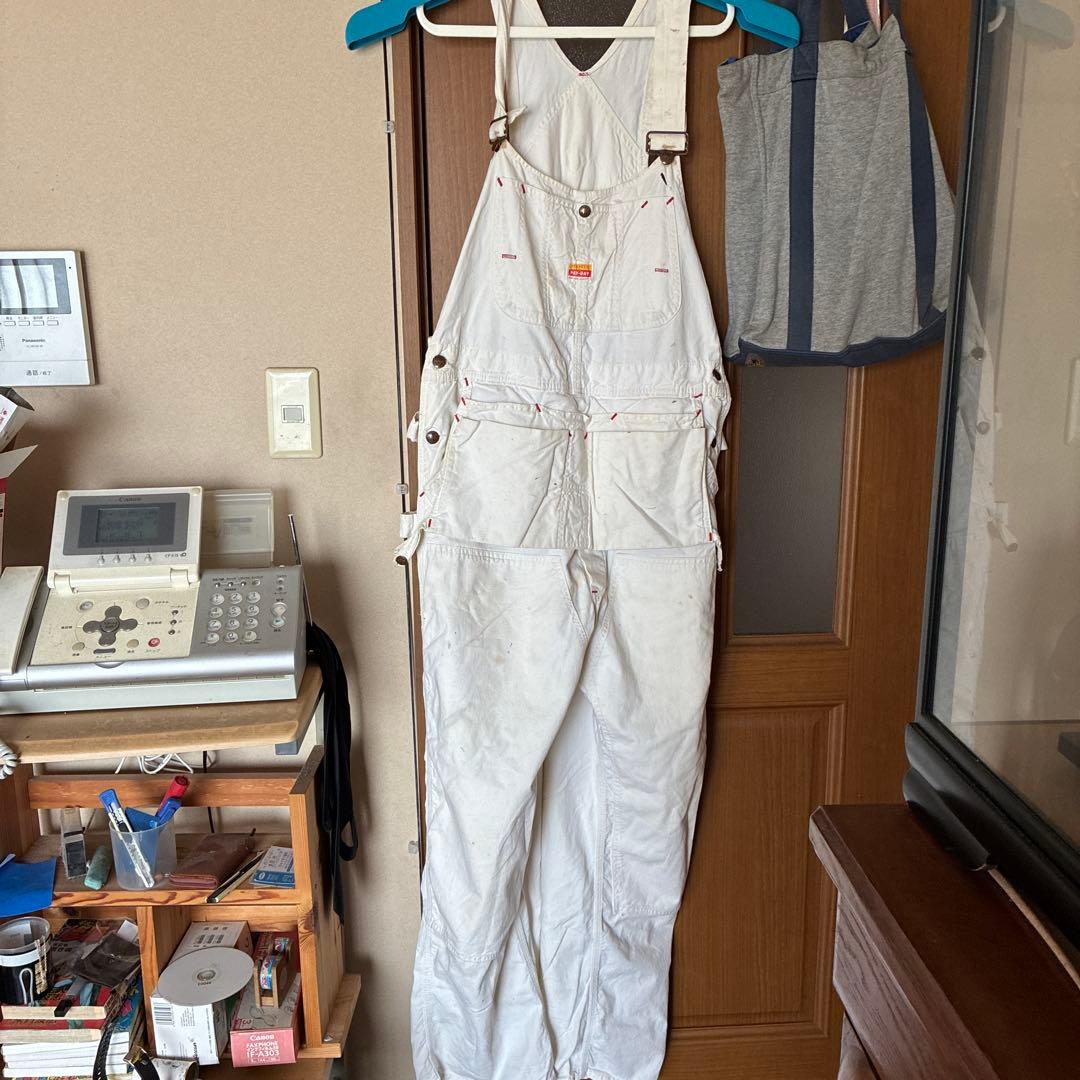 60s PAY DAYオーバーオールダブルニー　エプロン