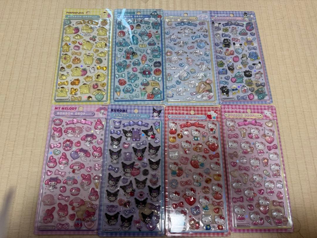 【国内正規品】 ボンボンドロップシール サンリオ 第2弾 8枚コンプセット