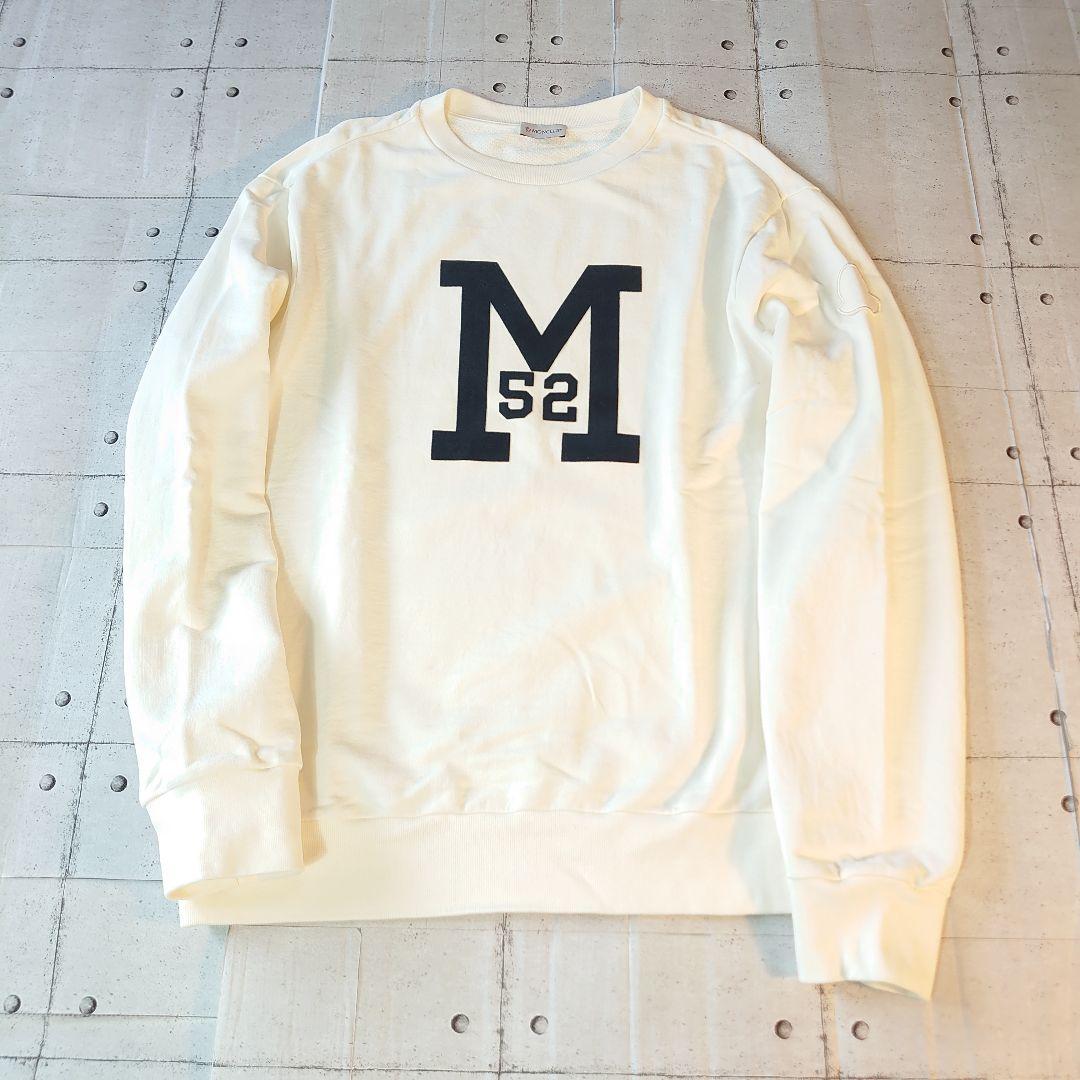 XL モンクレール スウェット トレーナー ワッペン ロゴ 長袖 白