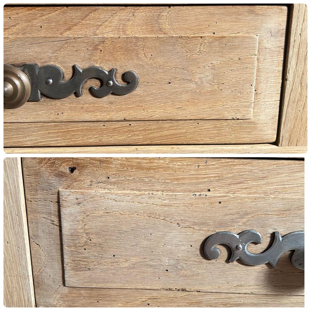 フランス アンティーク サイドテーブル 引き出し2杯　木製 コンソール　剥離