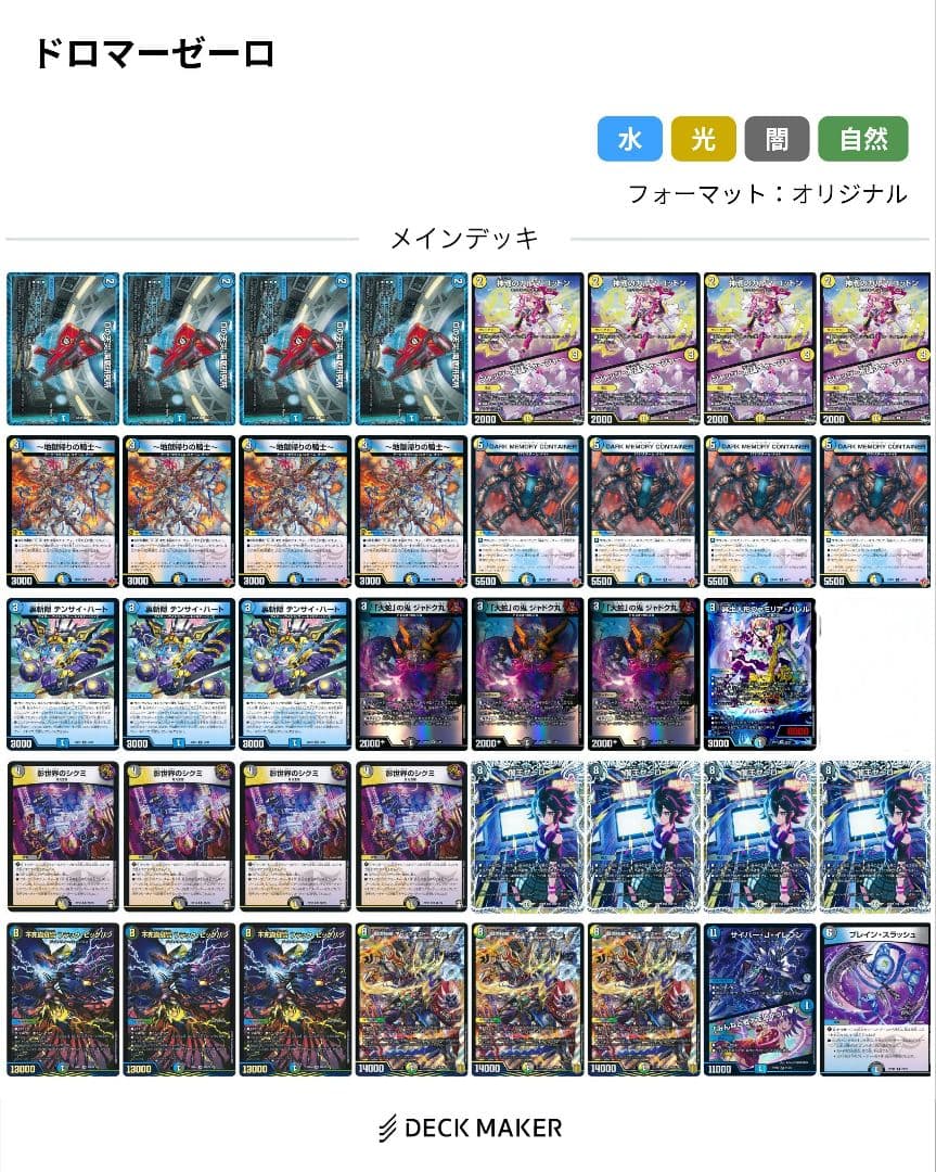 ルーチェ＠プロフィール必読 デュエルマスターズ　ドロマーゼーロデッキ