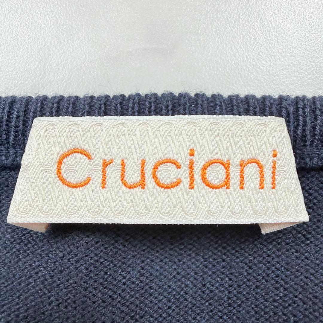 cruciani クルチアーニ Vネックコットンセーター 50 ネイビー