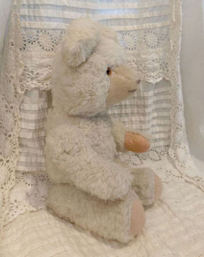 ビンテージ ホワイトベア 30cm