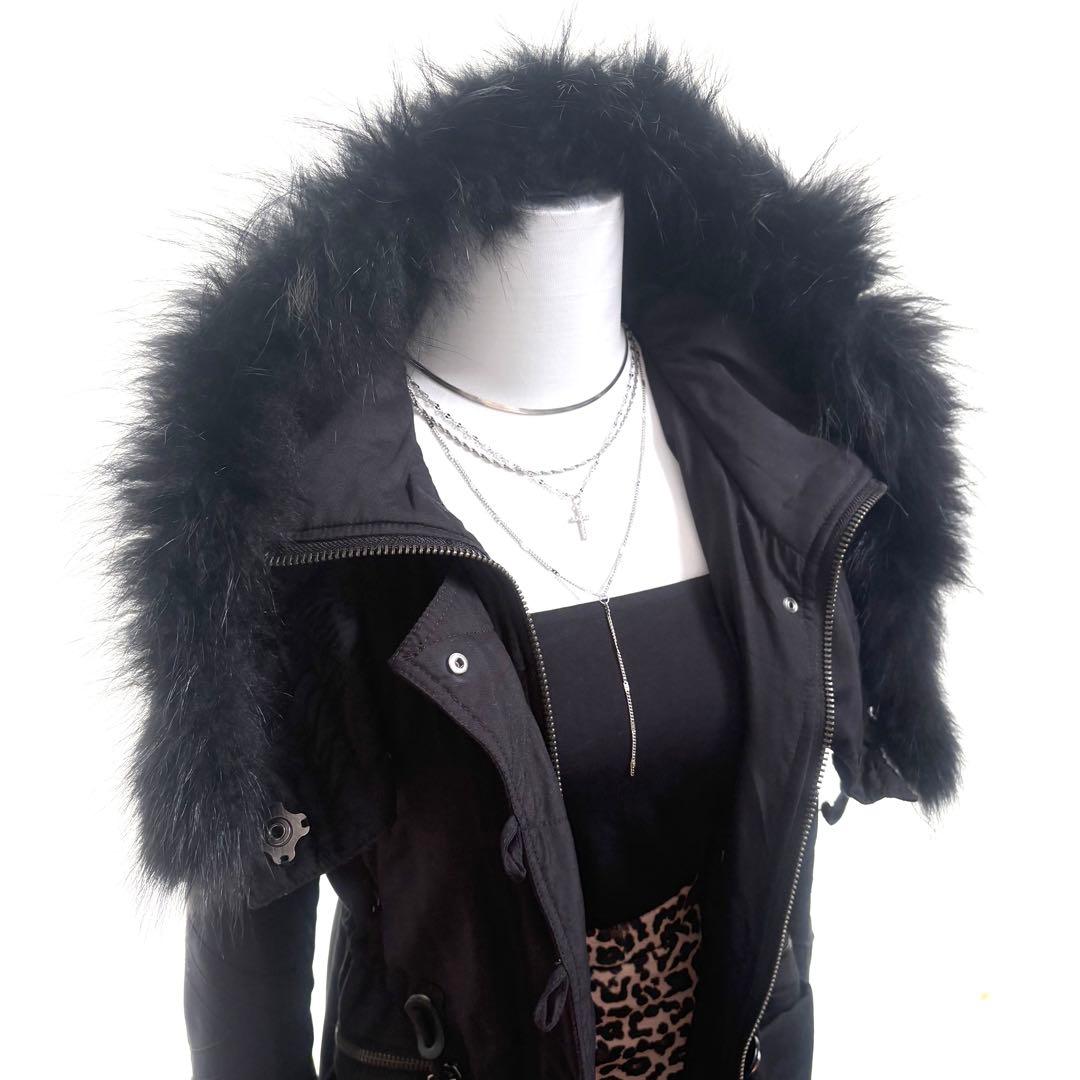 リアルファー付きモッズコート ミリタリー 平成ギャル y2k グランジ