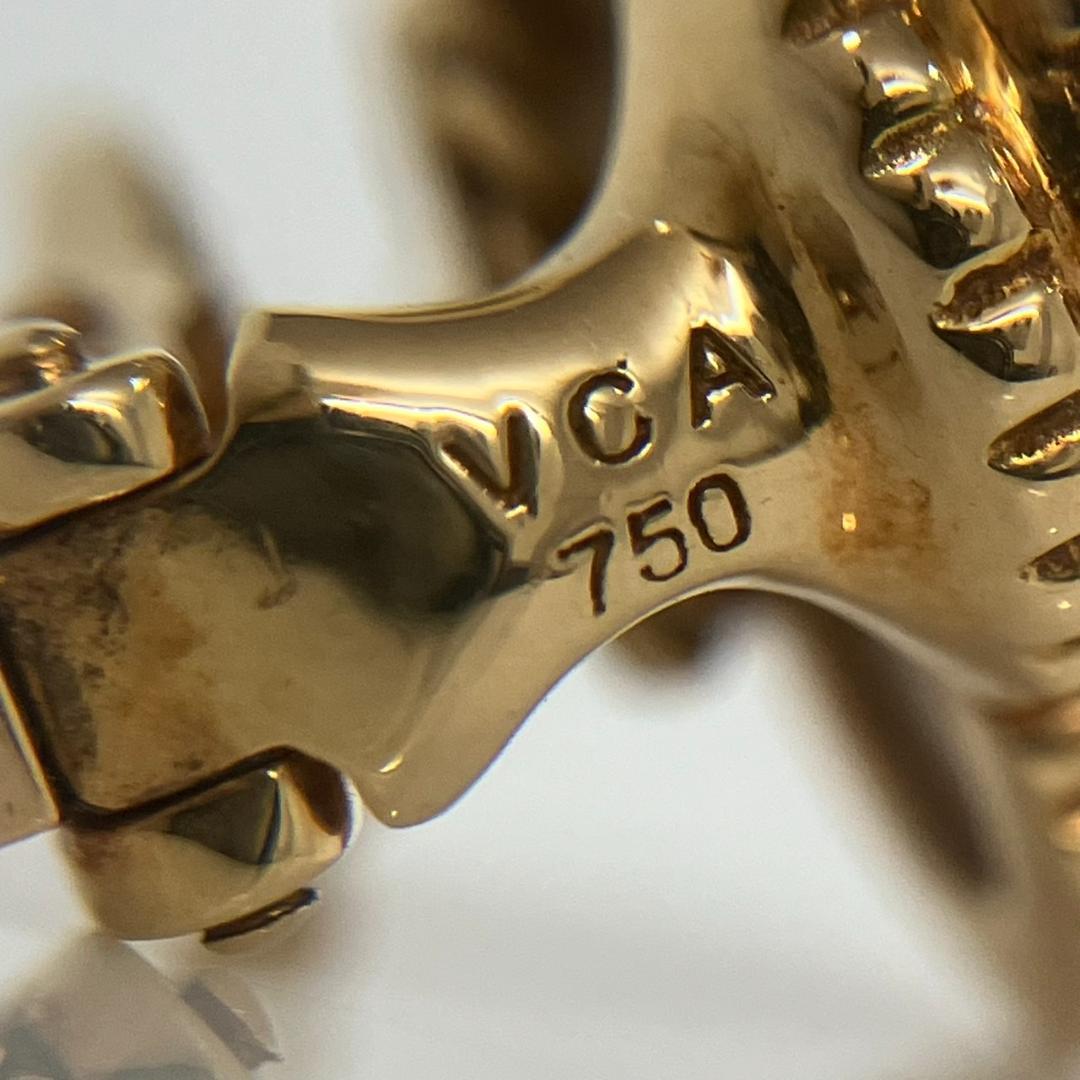 ヴィンテージアルハンブラ イヤリング 750YG シェル 片方 3.7g