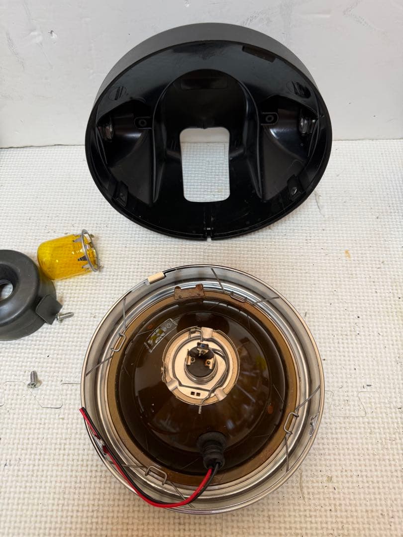 当時物シビエスーパーオスカー凹みレンズ付きヘッドライトASSYマーシャル