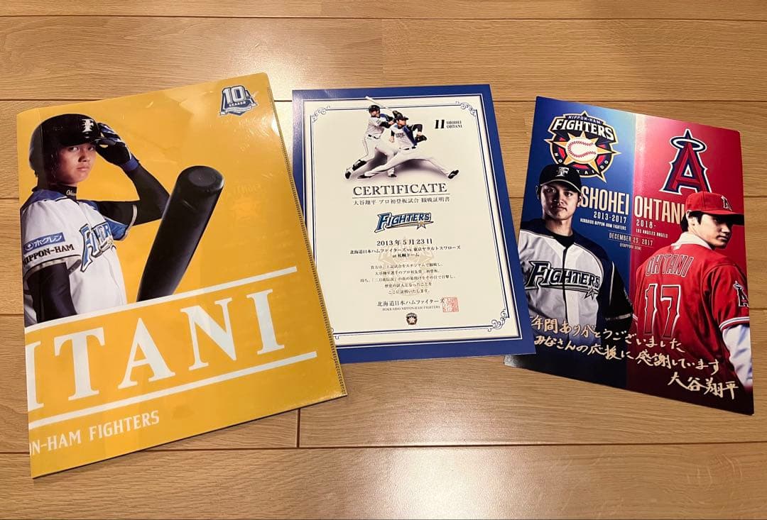 大谷翔平 観戦証明書とファイルセット