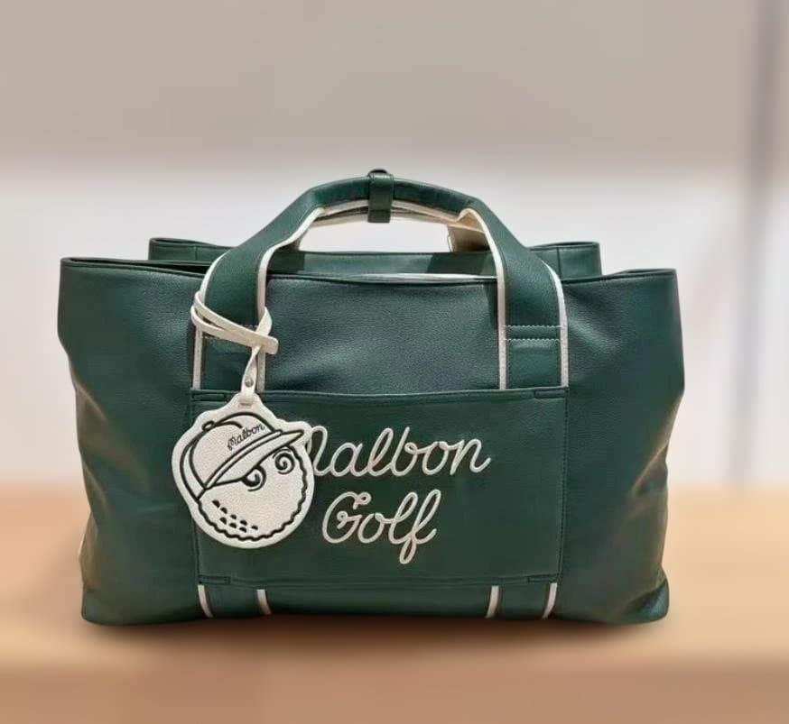 Malbon ゴルフ ウェアバッグ2層式大容量PUレザー防水シューズ収納付き ✨