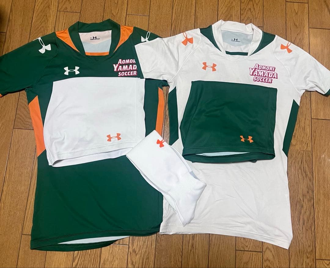 青森山田高校　サッカー部　ユニフォーム　Mサイズ ホームアウェイ白ソックスセット