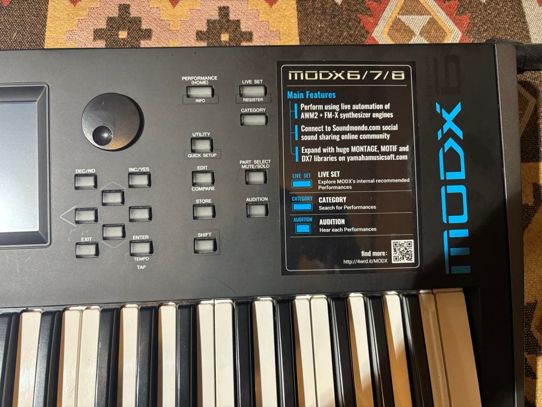 Yamaha MODX6 シンセサイザー 61鍵盤