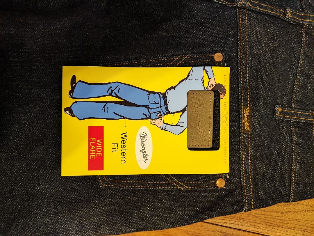 【新品未使用】 アダムエロペ 別注 Wrangler ワイドフレアジーンズ