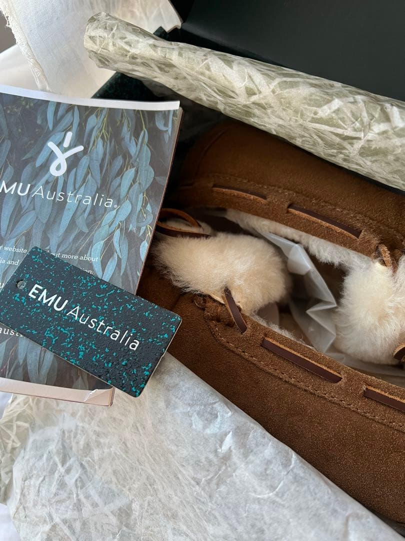 美品　EMU エミュー　モカシン　23㎝ ブーツ　ムートン