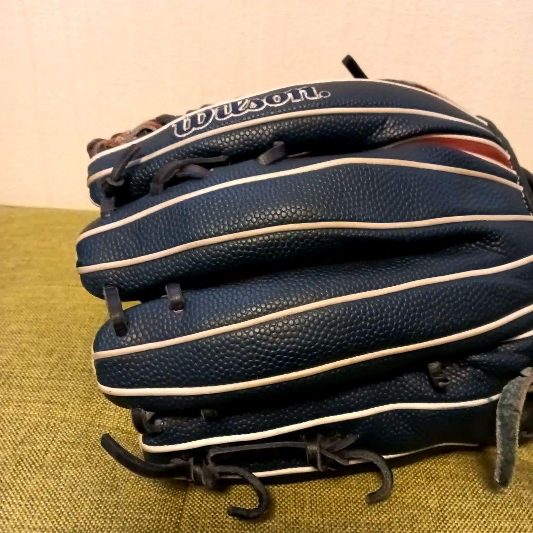 ■美品 湯もみ型付■ウィルソン DUAL オールラウンド グローブ 軟式グラブ