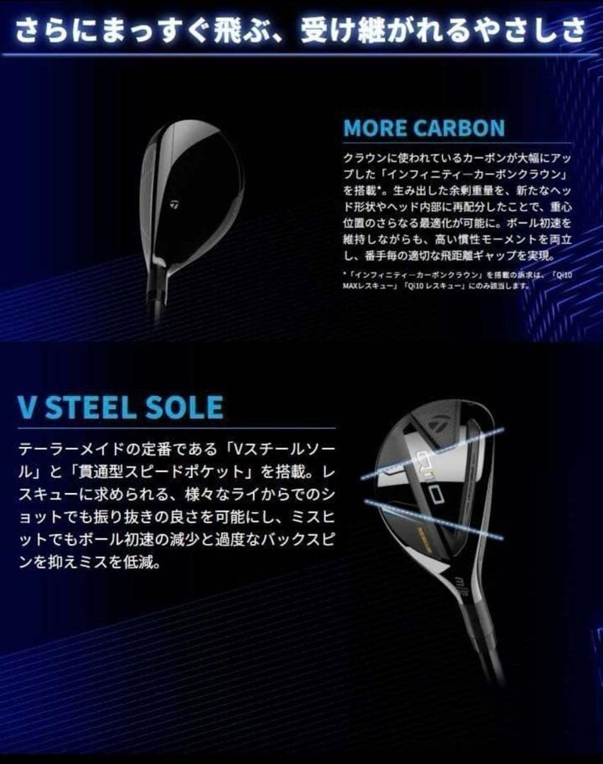 【新品】テーラーメイド Qi10 MAX レスキュー #5 フレックスR