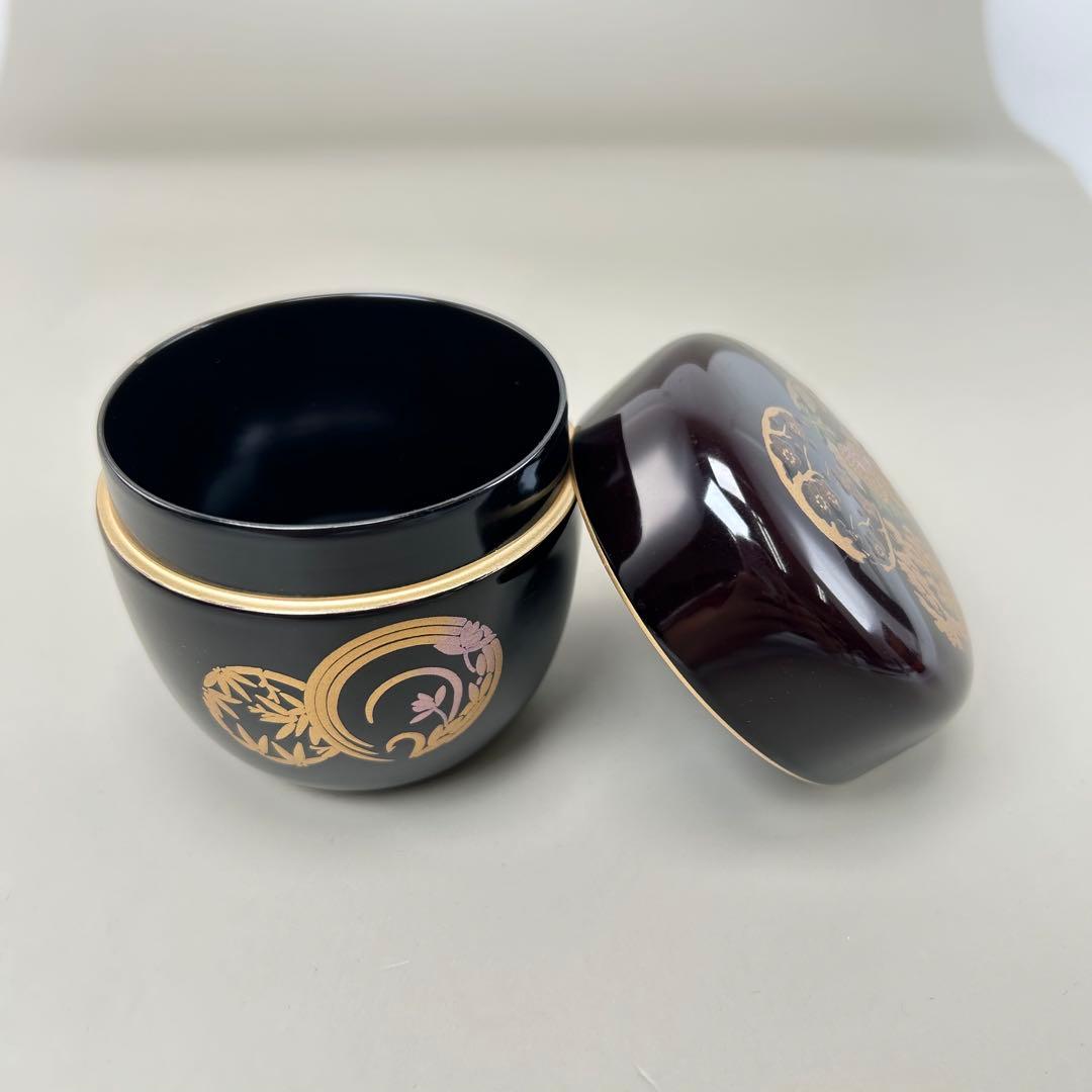 A052赤い漆塗りの棗 4個セット