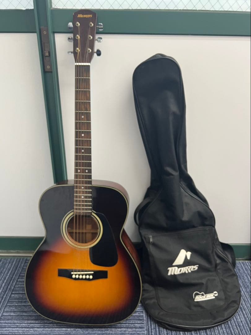 【中古品】Morris モーリス 国産フォークギター ソフトケース付き