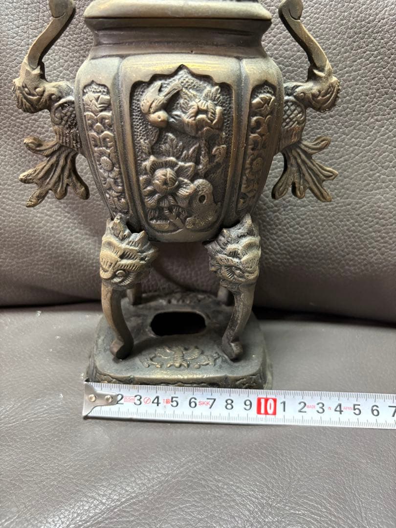 獅子香炉　置物