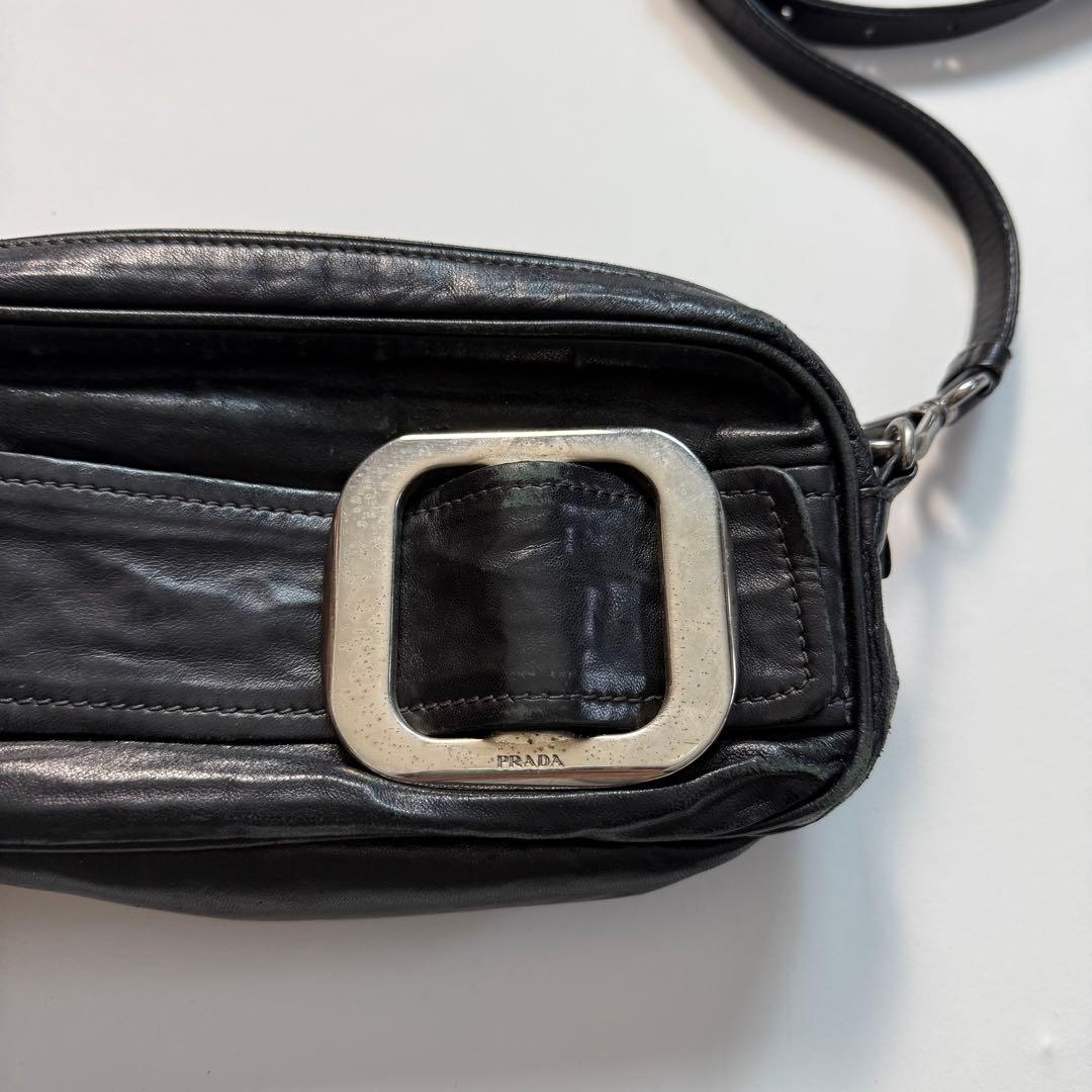 バッグ 1990s Prada leather shoulder mini bag
