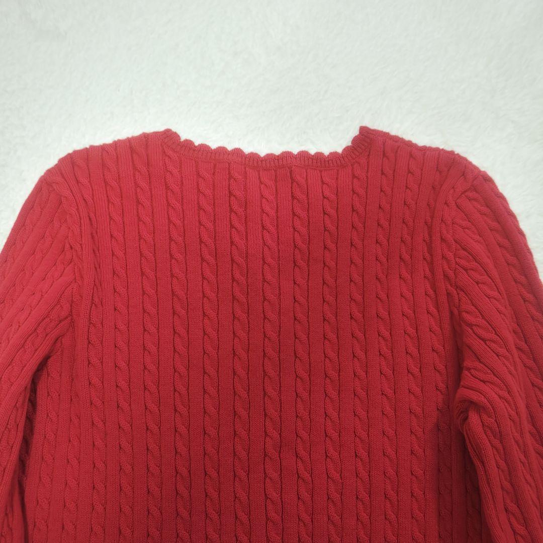 タグ付 未使用品POLO RALPH LAUREN カーディガン ケーブル 赤