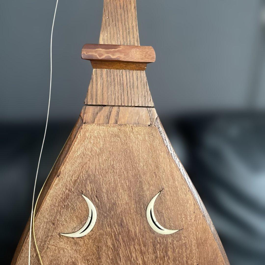 【希少】 筑前琵琶 四弦五柱 撥付 高級 レトロ 和楽器　名あり初代橘旭翁認定