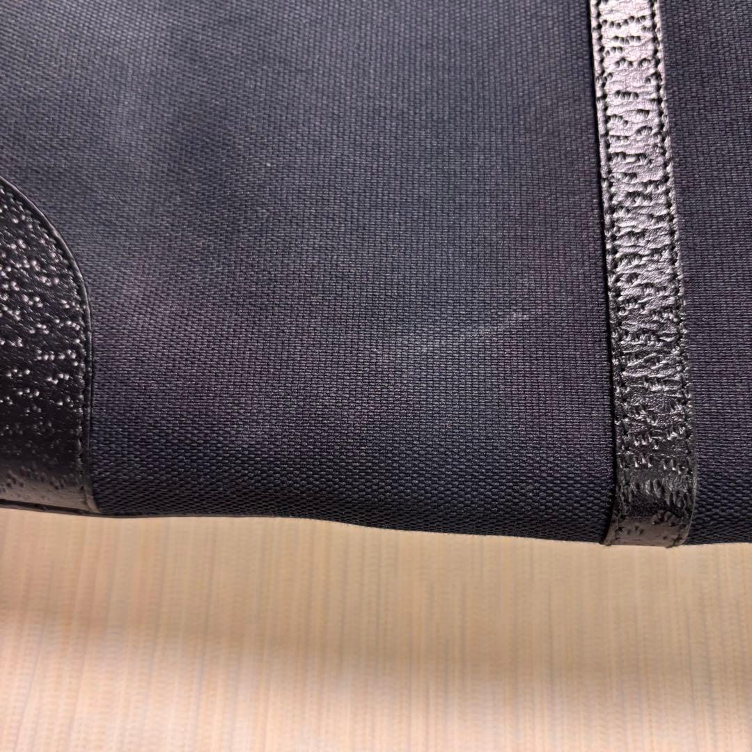 希少品GUCCI バンブーショルダー バッグハンドル キャンバス ブラック