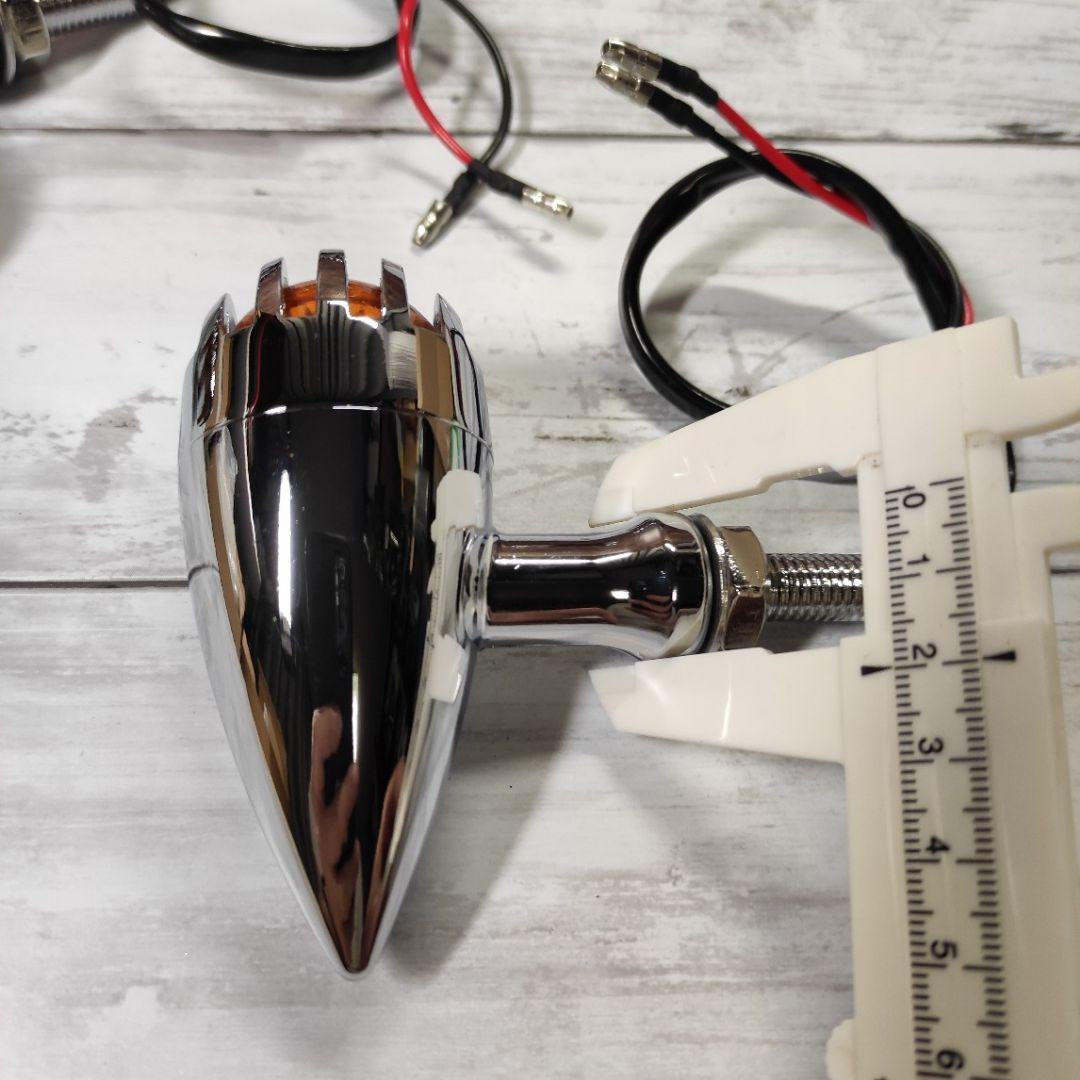 バードケージウインカー　４個セット　アルミポリッシュ　チョッパー　管050637