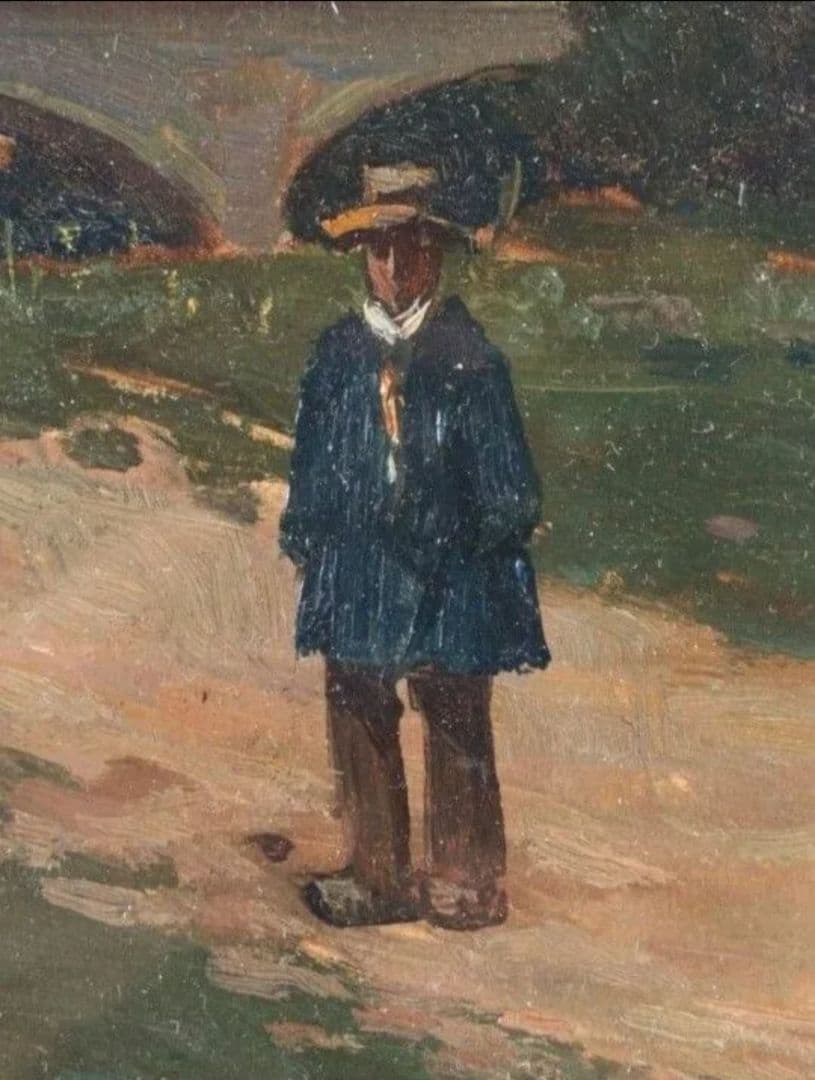 【最終価格】1900s フレンチアンティーク　インディゴリネンスモック