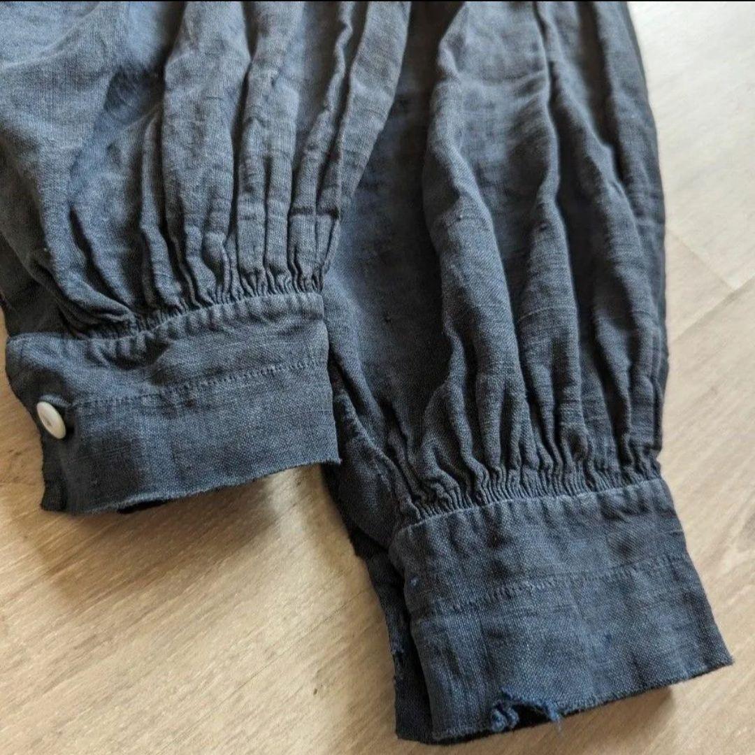【最終価格】1900s フレンチアンティーク　インディゴリネンスモック