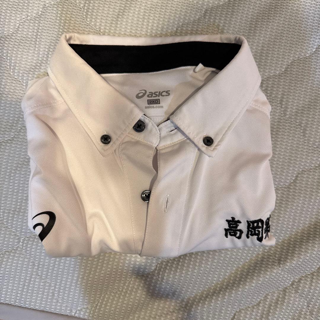 ASICS 高岡第一 ポロシャツ 2XL ホワイト